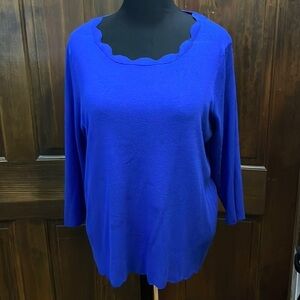 Cable & Gauge Blue Women's Top